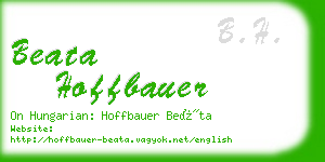 beata hoffbauer business card